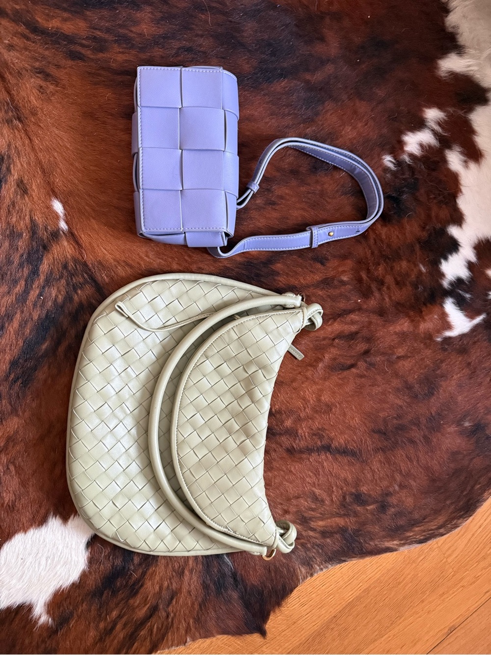 Bottega Woven Strap Crossbody & Sage Woven Shoulder Bag Set - Picture 2 of 5